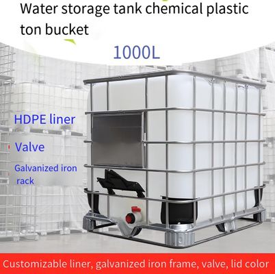 Stockage chimique de l'eau 1000L de conteneurs de réservoir blanc en plastique du HDPE IBC