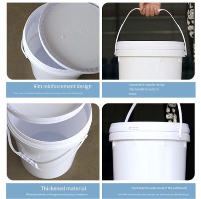 Utilisation en plastique multicolore de HDPE du seau 20L de seau de peinture pour le stockage
