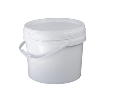 seaux blancs légers de gallon de seau en plastique de peinture de 20cm les cinq se sont épaissis