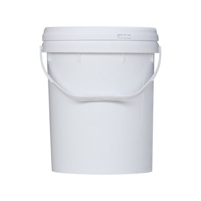 HDPE 20 seau en plastique blanc cylindrique de seau de peinture de litre 20L avec le couvercle