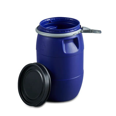 Alcali bleu de tête d'OEM/ODM de tambour de seau en plastique en plastique ouvert de HDPE résistant