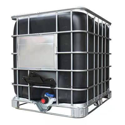 1000 litres IBC en acier galvanisé Cage extérieure et conteneur intérieur noir pour l'industrie chimique
