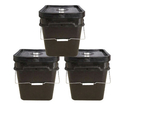 Le HDPE en plastique cylindrique de seau de peinture coutume de seau de 20 litres a imprimé ISO9001