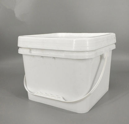 le seau en plastique de peinture du rectangle 20L a adapté les 20 litres aux besoins du client blanc