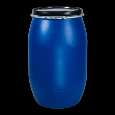 Baril en plastique bleu de 200L avec poignée et boucle en acier pour le stockage de produits chimiques