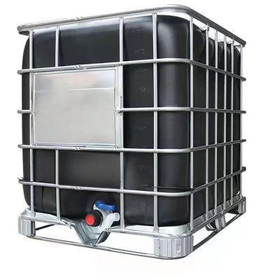 1000 litres IBC en acier galvanisé Cage extérieure et conteneur intérieur noir pour l'industrie chimique