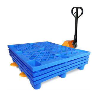 Grille 9 pieds chariot élévateur en plastique palettes Couleur bleue