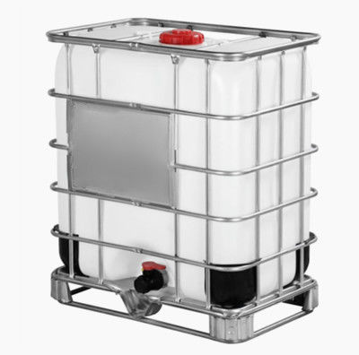 Container à grande capacité de 500 L composite vertical, cadre de palettes en acier complet