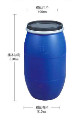 Baril de matière première en plastique de 125L à bride à ouverture en fer baril chimique en cercle